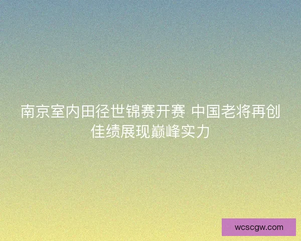 南京室内田径世锦赛开赛 中国老将再创佳绩展现巅峰实力