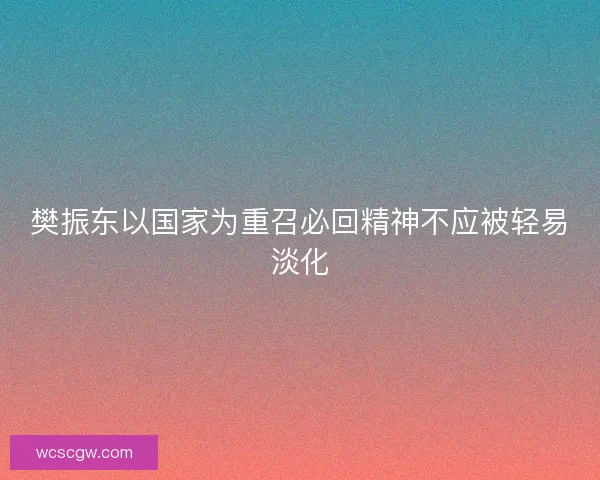 樊振东以国家为重召必回精神不应被轻易淡化